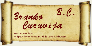 Branko Ćuruvija vizit kartica